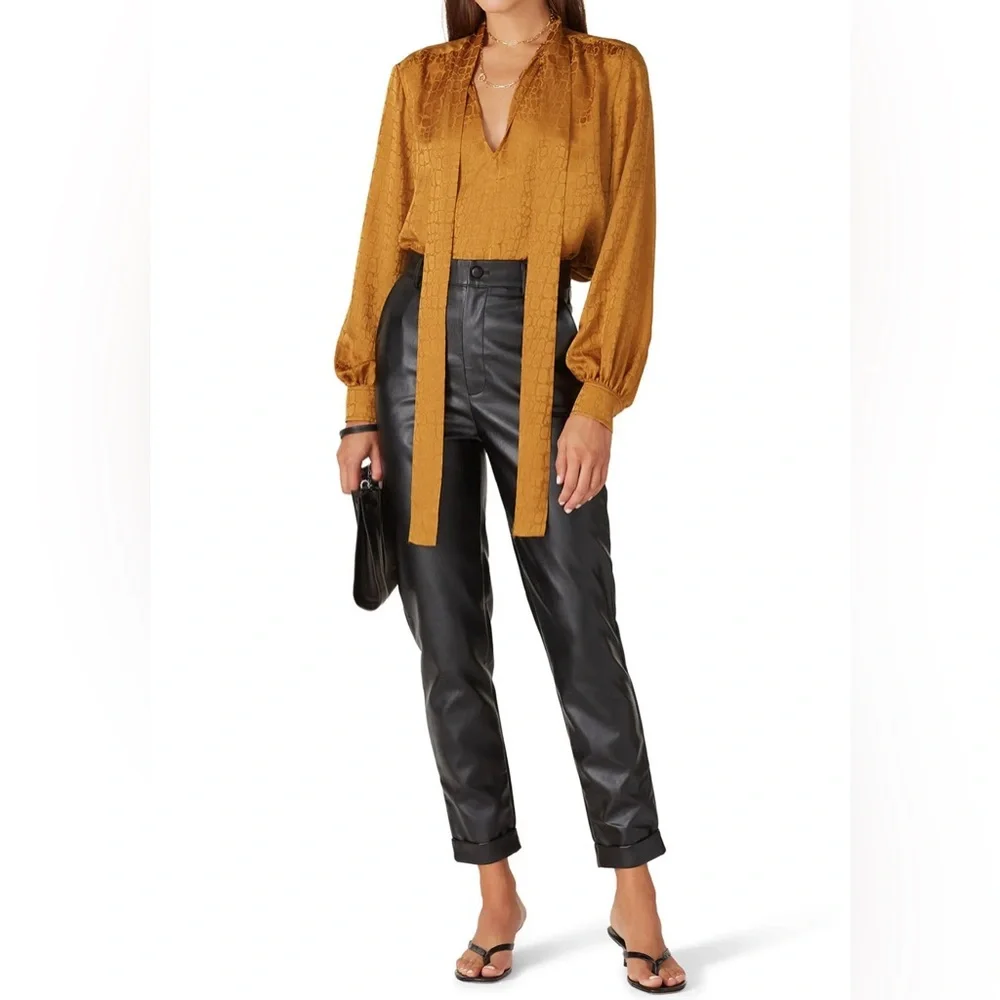 Anine Bing Yellow Delilah Top Size Medium $229